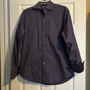 Thomas Dean men’s purple long sleeve button down shirt size medium